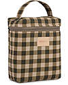 Nobodinoz Borsa Termica Impermeabile per Snack e Biberon Baby on the Go - Green Checks - Cotone Bio Contenitori Termici