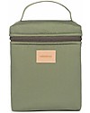 Nobodinoz Borsa Termica Impermeabile per Snack e Biberon Baby on the Go - Verde Oliva - Cotone Bio Contenitori Termici