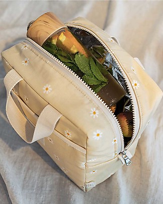 Nobodinoz Borsa Termica Sunshine - Margherite - Cotone bio Borse Pic Nic