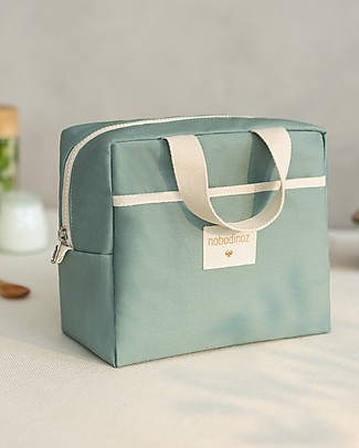 Nobodinoz Borsa Termica Sunshine - Verde Eden - Cotone bio Borse Pic Nic