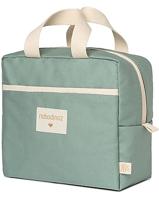 Nobodinoz Borsa Termica Sunshine - Verde Eden - Cotone bio Borse Pic Nic