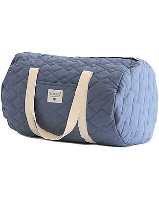 Nobodinoz Borsa Weekend Trapuntata Los Angeles, Blu - Cotone bio Borse Cambio e Accessori