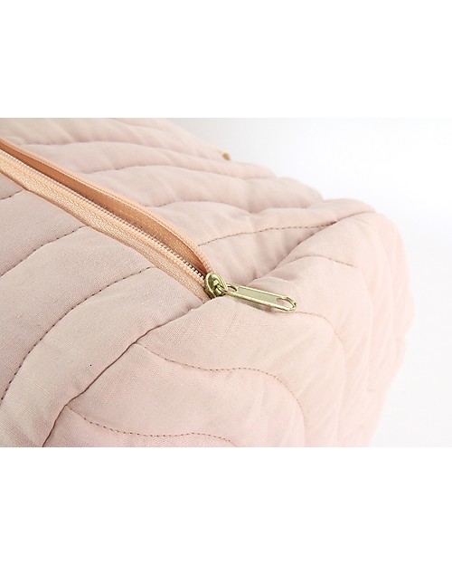 Nobodinoz Borsa Weekend Trapuntata Los Angeles, Rosa Chiaro - Cotone bio Borse Cambio