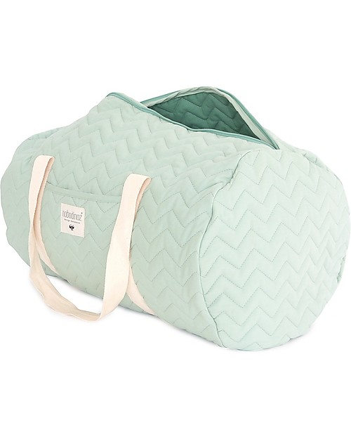 Nobodinoz Borsa Weekend Trapuntata Los Angeles, Verde - Cotone bio Borse Cambio