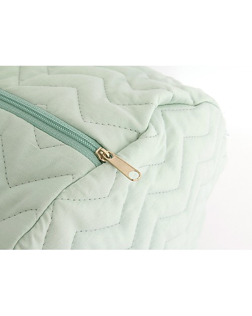 Nobodinoz Borsa Weekend Trapuntata Los Angeles, Verde - Cotone bio Borse Cambio