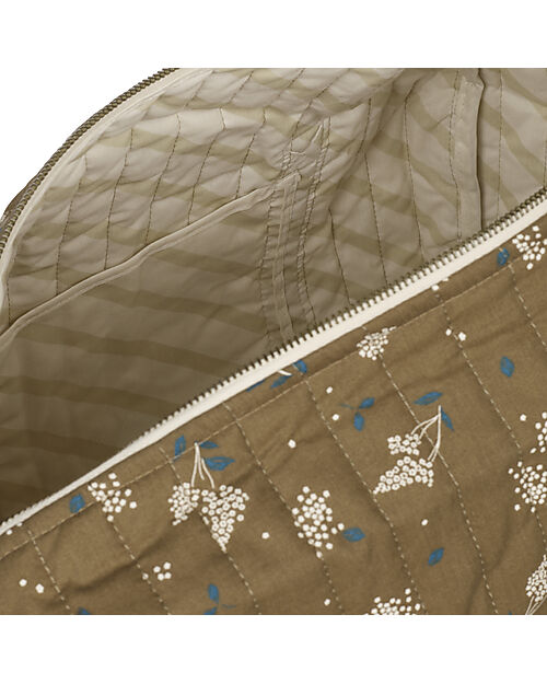 Nobodinoz Borsa Weekend Trapuntata Stories, Brown Lilac - Cotone bio Borse Cambio