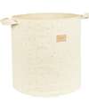 Nobodinoz Cestino Portaoggetti - Natural Honey Dots - 41x37x37 cm Contenitori Portaoggetti