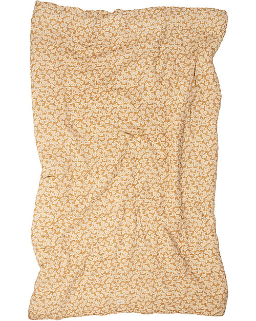 Nobodinoz Copripiumino Singolo Wabi-Sabi - Golden Brown Sakura - 150x200 cm - 100% Cotone Bio Set Copripiumino