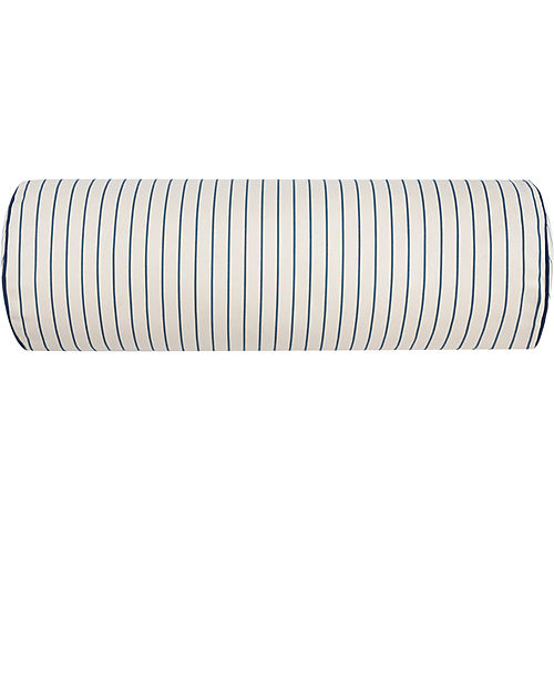 Nobodinoz Cuscino a Rullo Java - Righe Blu/Naturale - 50x18 cm - Cotone Bio Cuscini Arredo