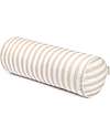 Nobodinoz Cuscino a Rullo Java - Righe Tortora/Naturale - 50x18 cm - Cotone Bio Cuscini Arredo