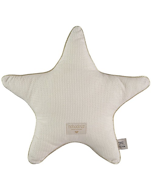 Nobodinoz Cuscino a Stella Aristote, Natural - 40 cm - Cotone bio Cuscini Arredo