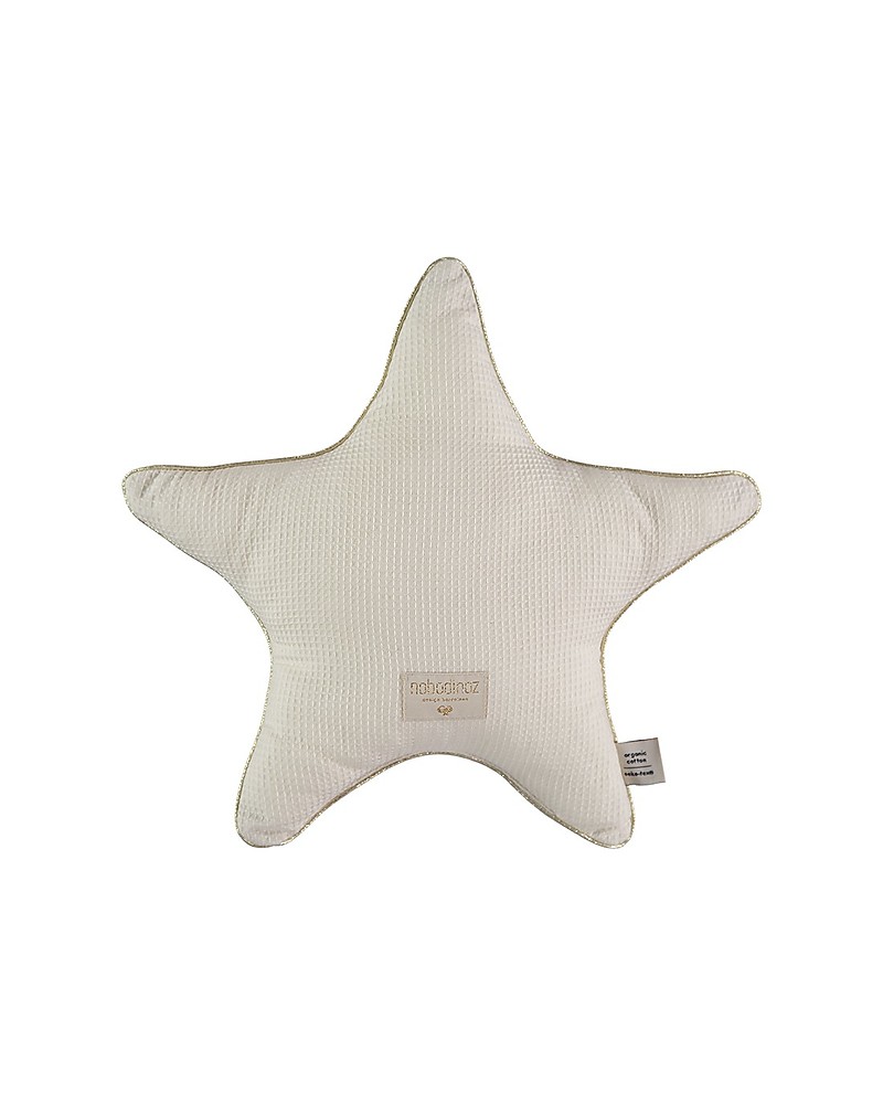 Set di 2 cuscini per bambini in peluche a forma di stella bianco 40 x 40