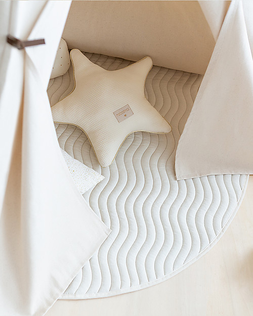 Nobodinoz Cuscino a Stella Aristote, Natural - 40 cm - Cotone bio Cuscini Arredo