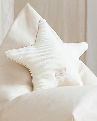 Nobodinoz Cuscino a Stella Aristote, Natural - 40 cm - Cotone bio Cuscini Arredo_