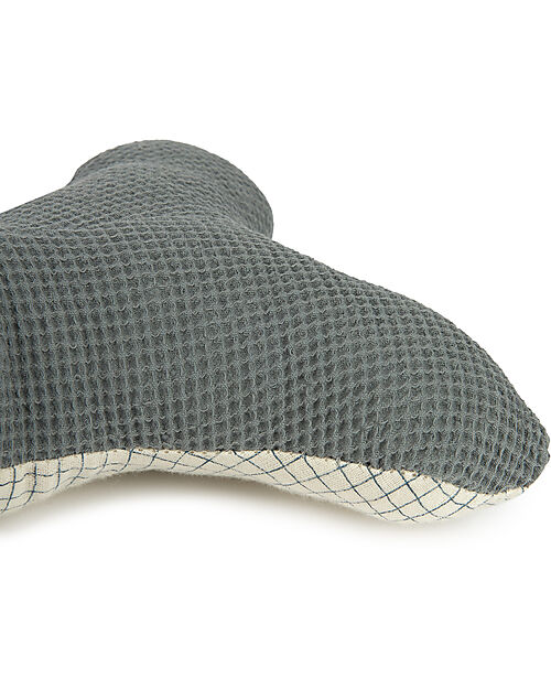 Nobodinoz Cuscino Balena Wabi-Sabi - 42x20x15 cm - 100% Cotone Bio Cuscini Arredo