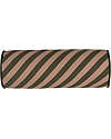 Nobodinoz Cuscino Cilindrico Majestic - Righe Marroni e Verdi - 50x18 cm - Cotone Bio Cuscini Arredo