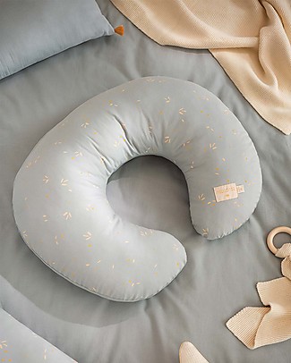 Nobodinoz Cuscino da Allattamento Sunrise - Willow Soft Blue - 50x60 cm - Cotone Bio Cuscini Allattamento_