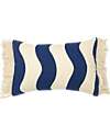 Nobodinoz Cuscino Impermeabile Portofino - Blue waves Waffle - 35x23 cm Giochi da Spiaggia
