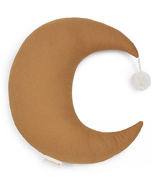 Nobodinoz Cuscino Luna Pierrot - Caramello - 36x32 cm - Cotone Bio Cuscini Arredo