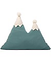 Nobodinoz Cuscino Montagne Innevate - Verde Magic - Cotone bio Cuscini Arredo