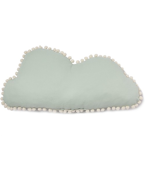 Nobodinoz Cuscino Nuvola Marshmallow, Acqua - 30x58 cm - Cotone bio Cuscini Arredo