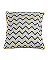 Nobodinoz Cuscino Quadrato Venus, Zig Zag Blu - 38x38 cm - Cotone bio Cuscini Arredo