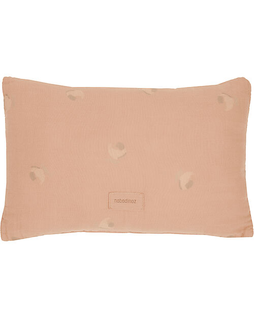 Nobodinoz Cuscino Rettangolare Wabi-Sabi - Powder Pink Blossom - 35x23x5 cm - Cotone Bio Cuscini Arredo