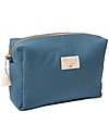 Nobodinoz Diva Waterproof Beauty Case, Blu Notte - 16x25x10 cm - Cotone Bio Trousse e Pochette