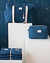 Nobodinoz Diva Waterproof Beauty Case, Blu Notte - 16x25x10 cm - Cotone Bio Trousse e Pochette