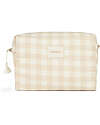 Nobodinoz Diva Waterproof Beauty Case - Ivory Checks - 16x25x10 cm - Cotone Bio Trousse e Pochette