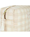 Nobodinoz Diva Waterproof Beauty Case - Ivory Checks - 16x25x10 cm - Cotone Bio Trousse e Pochette
