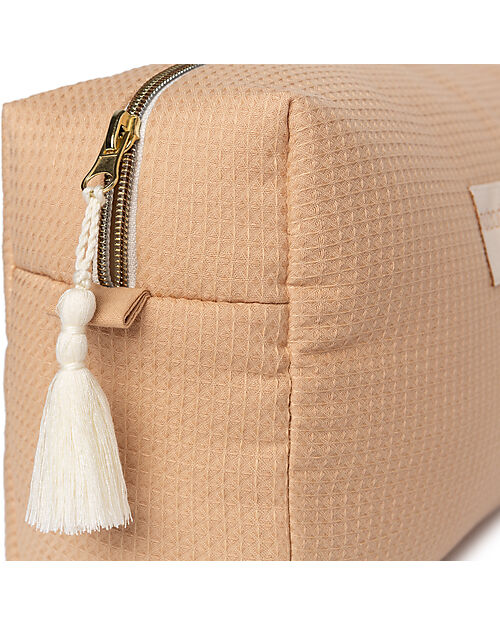 Nobodinoz Diva Waterproof Beauty Case - Nude - 16x25x10 cm - Cotone Bio Trousse e Pochette
