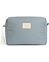 Nobodinoz Diva Waterproof Beauty Case - Stone Blue - 16x25x10 cm - Cotone Bio Trousse e Pochette
