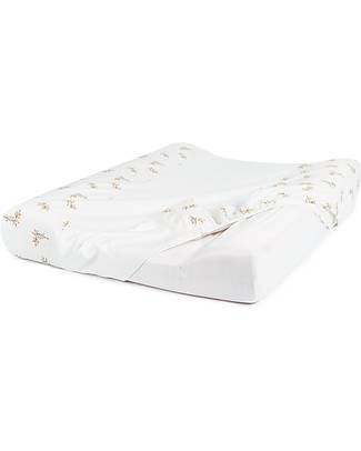 Nobodinoz Fasciatoio e Coprifasciatoio Calma - Flore - 70x50x10 cm - Cotone Bio Accessori per Fasciatoi