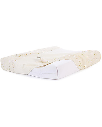 Nobodinoz Fasciatoio e Coprifasciatoio Calma, Gold Stella/Naturale - 70x50x10 cm - Cotone Bio Fasciatoi_