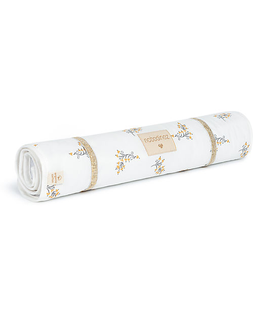 Nobodinoz Fasciatoio Portatile Nomad - Flore - Cotone Bio Fasciatoi da Viaggio