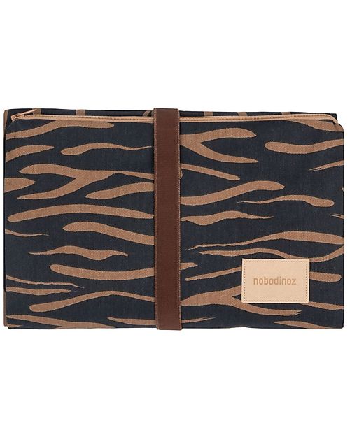 Nobodinoz Fasciatoio Waterproof Hyde Park - Blue Waves - 50x70 cm - Cotone bio Fasciatoi da Viaggio