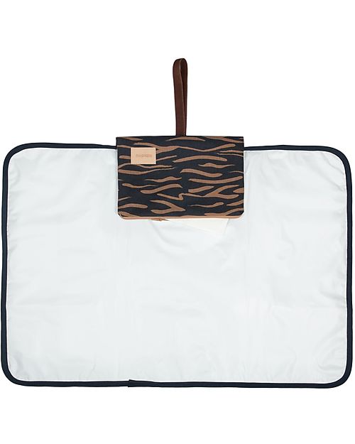 Nobodinoz Fasciatoio Waterproof Hyde Park - Blue Waves - 50x70 cm - Cotone bio Fasciatoi da Viaggio