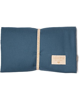 Nobodinoz Fasciatoio Waterproof Mozart, Blu Notte - Cotone bio Fasciatoi