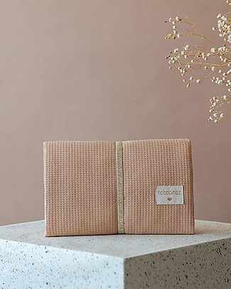 Nobodinoz Fasciatoio Waterproof Mozart - Nude - 68x50 cm - Cotone bio Fasciatoi da Viaggio