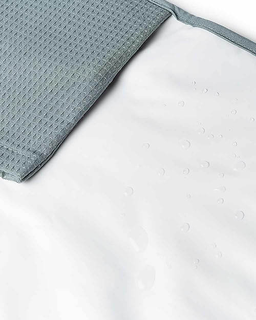 Nobodinoz Fasciatoio Waterproof Mozart - Stone Blue - 68x50 cm - Cotone Bio Fasciatoi da Viaggio