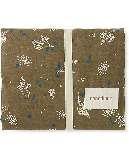Nobodinoz Fasciatoio Waterproof Stories - Brown Lilac - 45x65 cm - Cotone bio Fasciatoi da Viaggio