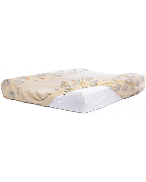 Nobodinoz Fasciatoio Zen e Coprifasciatoio Calma - Blu Gatsby/Crema - 70x50 cm - Cotone Bio Fasciatoi