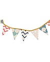 Nobodinoz Festone Bandierine Rio, Zig Zag - 221 cm - Cotone bio Decorazioni da Parete