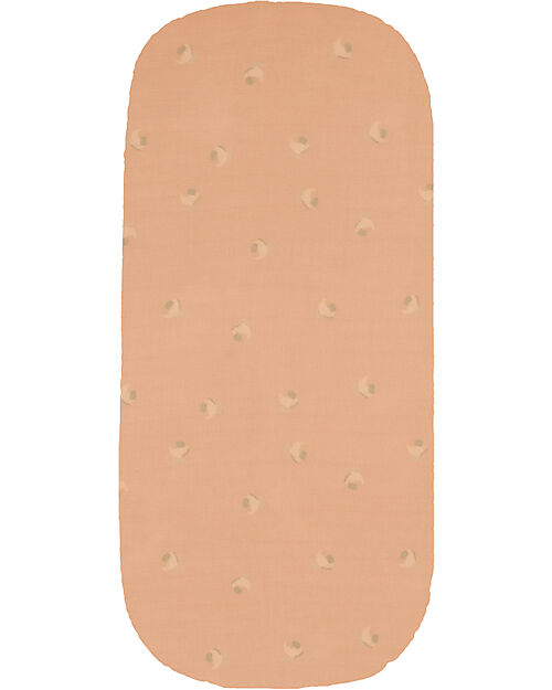 Nobodinoz Lenzuolo Wabi-Sabi per Culla/Carrozzina - Powder Pink Blossom - 80 x 40 cm - 100% Cotone Bio Biancheria Culla