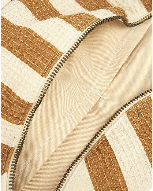 Nobodinoz Marsupio Portofino - Honey Stripes Waffle - Cotone Bio - 31x20x10 cm
 Marsupi