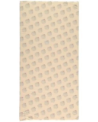 Nobodinoz Materasso e Tappeto Gioco Saint Barth - Blu Gatsby/Crema - 120x60x4 cm - Cotone bio Tappeti Gioco