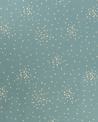 Nobodinoz Materasso e Tappeto Gioco Saint Barth, Gold Coriandoli/Verde - 120x60x4 cm - Cotone bio Tappeti Gioco