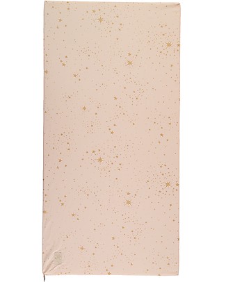 Nobodinoz Materasso e Tappeto Gioco Saint Barth, Gold Stella/Rosa - 120x60x4 cm - Cotone bio Tappeti Gioco