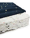 Nobodinoz Materasso Pieghevole  Bebop - Gold Stella/Night Blue - 100x100x4 cm - Cotone Bio Tappeti Gioco Imbottiti